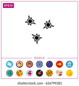 Bullet holes simple icon