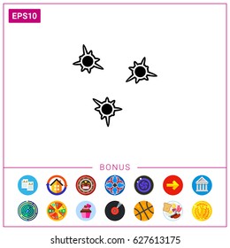 Bullet holes simple icon