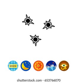 Bullet holes simple icon
