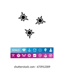 Bullet holes simple icon