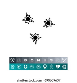 Bullet holes simple icon