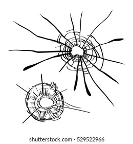 bullet holes, vector