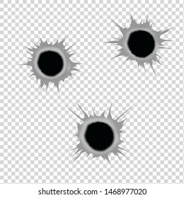 Set Six Bullet Holes Isolated On Stock Vector (Royalty Free) 550720090