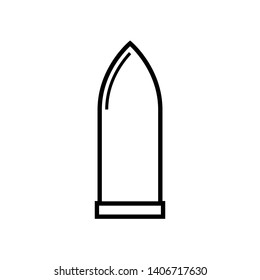 Bullet Icon. Ammunition Illustration As A Simple Vector Sign & Trendy Symbol for Design and Websites, Presentation or Application.