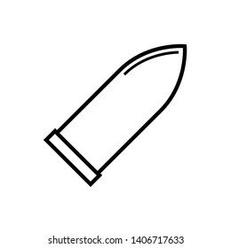 Bullet Icon. Ammunition Illustration As A Simple Vector Sign & Trendy Symbol for Design and Websites, Presentation or Application.
