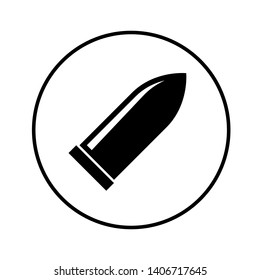 Bullet Icon. Ammunition Illustration As A Simple Vector Sign & Trendy Symbol for Design and Websites, Presentation or Application.
