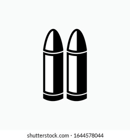 Bullet Icon. Ammunition Illustration As A Simple Vector Sign & Trendy Symbol for Design and Websites, Presentation orApps Elements.