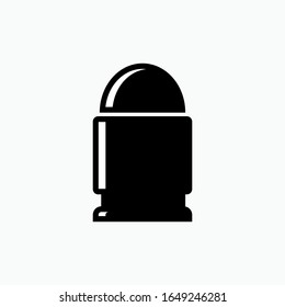 Bullet Icon. Ammunition Illustration As A Simple Vector Sign 