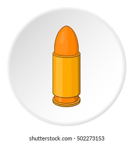 Bullet icon. Cartoon illustration of bullet vector icon for web