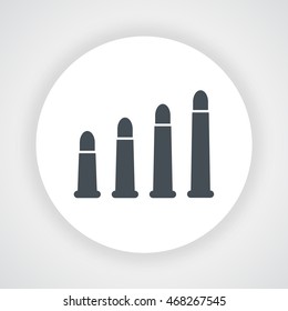 Bullet icon circle vector on  white background