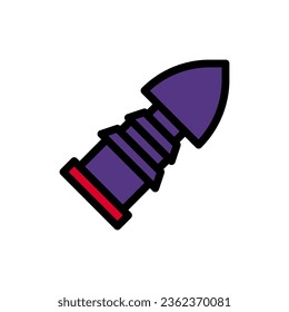 Bullet icon colored outline red purple colour military vector army element and symbol perfect.
