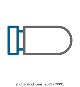 Bullet icon. Concept of speed, power, and direction.
