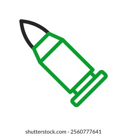 Bullet icon. Concept of war, danger, and weapon.