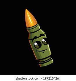 Bullet icon cute character digital art vector 