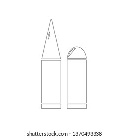 Bullet icon. Element of Army for mobile concept and web apps icon. Outline, thin line icon for website design and development, app development