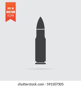 Bullet icon in flat style isolated on grey background. For your design, logo. Vector illustration.