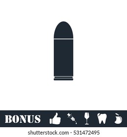 bullet icon flat. Vector illustration symbol and bonus pictogram