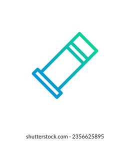Icono de bala gradiente color azul verde elemento militar vector ejército y símbolo perfecto.