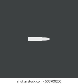 Bullet icon isolated on black background
