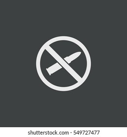 Bullet icon isolated on black background