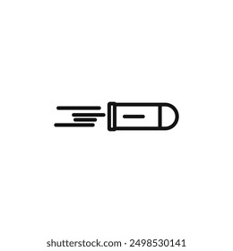 Icono de la bala aislado en el fondo blanco