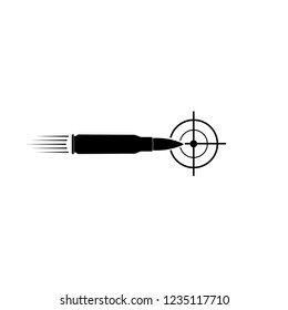 Bullet icon, logo on white background