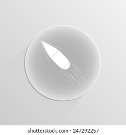 Bullet icon on a white button with shadow