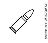 Bullet icon Outline set in black and white color