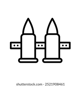 bullet icon. Outline style design isolated on white background