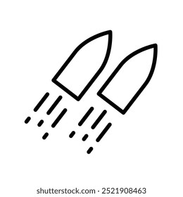 bullet icon. Outline style design isolated on white background