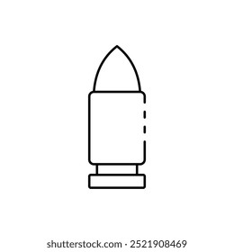 bullet icon. Outline style design isolated on white background