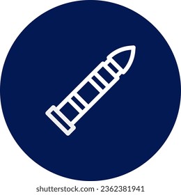 Bullet icon rounded blue white colour military vector army element and symbol perfect.
