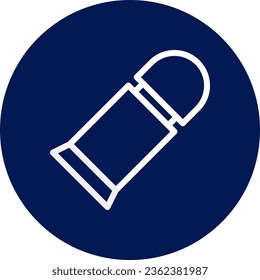 Bullet icon rounded blue white colour military vector army element and symbol perfect.
