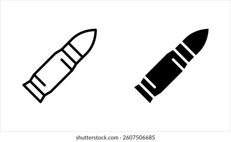 bullet icon set, Weapon ammo sign, Gun bullet icon simple sign, vector illustration on white background