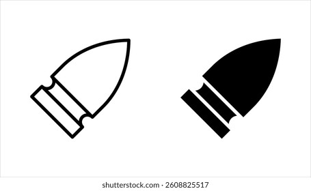 bullet icon set, Weapon ammo sign, Gun bullet icon simple sign, vector illustration on white background