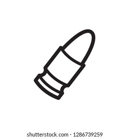 bullet icon in trendy flat design 