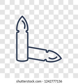 Bullet icon. Trendy linear Bullet logo concept on transparent background from law and justice collection
