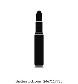 Bullet icon vector. Cartridge illustration sign. Projectile symbol. Weapon logo.