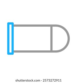 Bullet icon vector illustration. Concept of danger, weapon, and war.