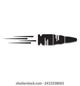 diseño del logotipo de la ilustración del vector de icono de bala