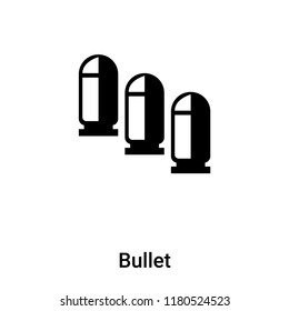 Bullet icon vector isolated on white background, logo concept of Bullet sign on transparent background, filled black symbol