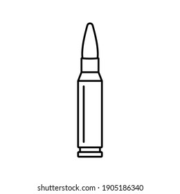 bullet icon. Weapon ammo sign. vector illustration