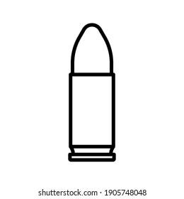 icono de viñeta. Señal de munición armada. ilustración vectorial