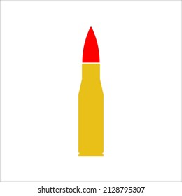 Kugel-Symbol. Waffenmammo-Schild. Vektorgrafik.