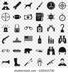 Bullet icons set. Simple style of 36 bullet vector icons for web for any design