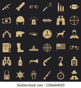 Bullet icons set. Simple style of 36 bullet vector icons for web for any design