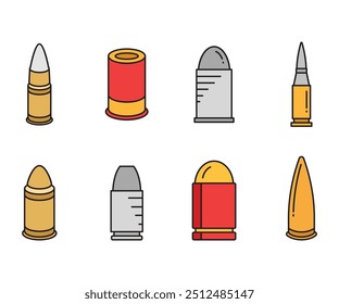 bullet icons set vector illustration