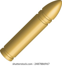 A bullet isolated vector illustration