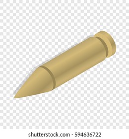 Bullet isometric icon 3d on a transparent background vector illustration