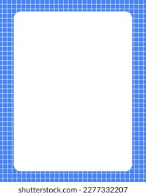 Blinddruckvorlage für das Bullet Journal, einfache minimalistisch überprüfte Rahmendekor, Vektorgrafik, Erinnerungsstücke, Notizen, Planer ausfüllen, um jedes Lebensereignis zu organisieren